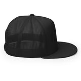 Embroidered Gonzo Flat Brim Snapback (Black on Black)