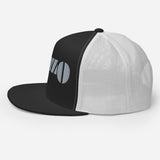Embroidered Gonzo Flat Brim Snapback Trucker Hat