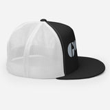 Embroidered Gonzo Flat Brim Snapback Trucker Hat