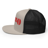 Embroidered Gonzo Flat Brim Snapback Trucker Cap