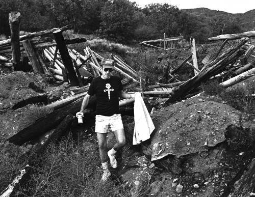 Hunter Thompson at Owl Farm in Woody Creek, CO