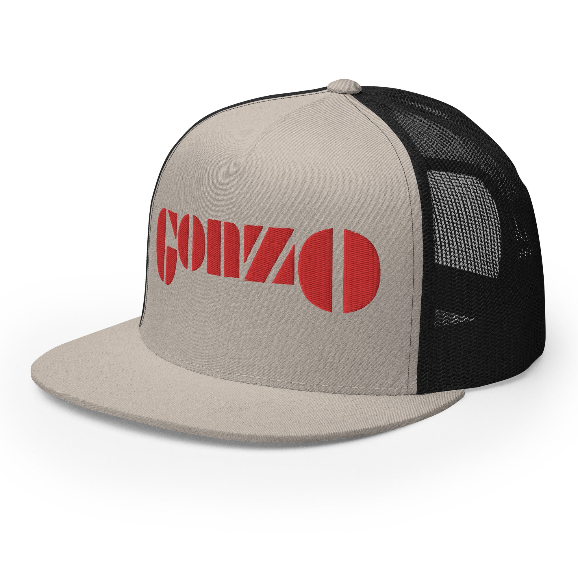 Embroidered Gonzo 5-Panel Snapback Trucker Cap
