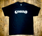 Black Gonzo T-shirt with quote