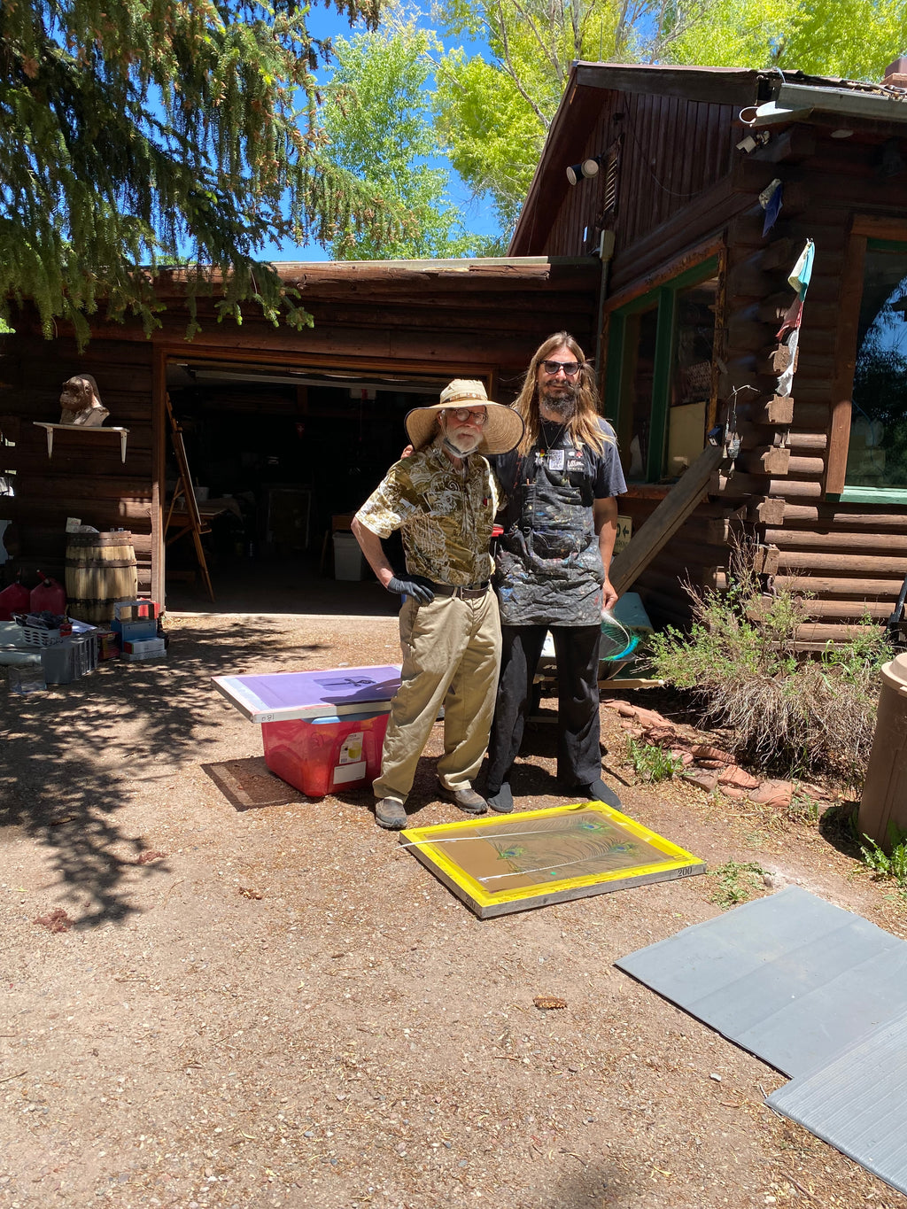 Original Gonzo Symbol Silkscreen Print made at Owl Farm