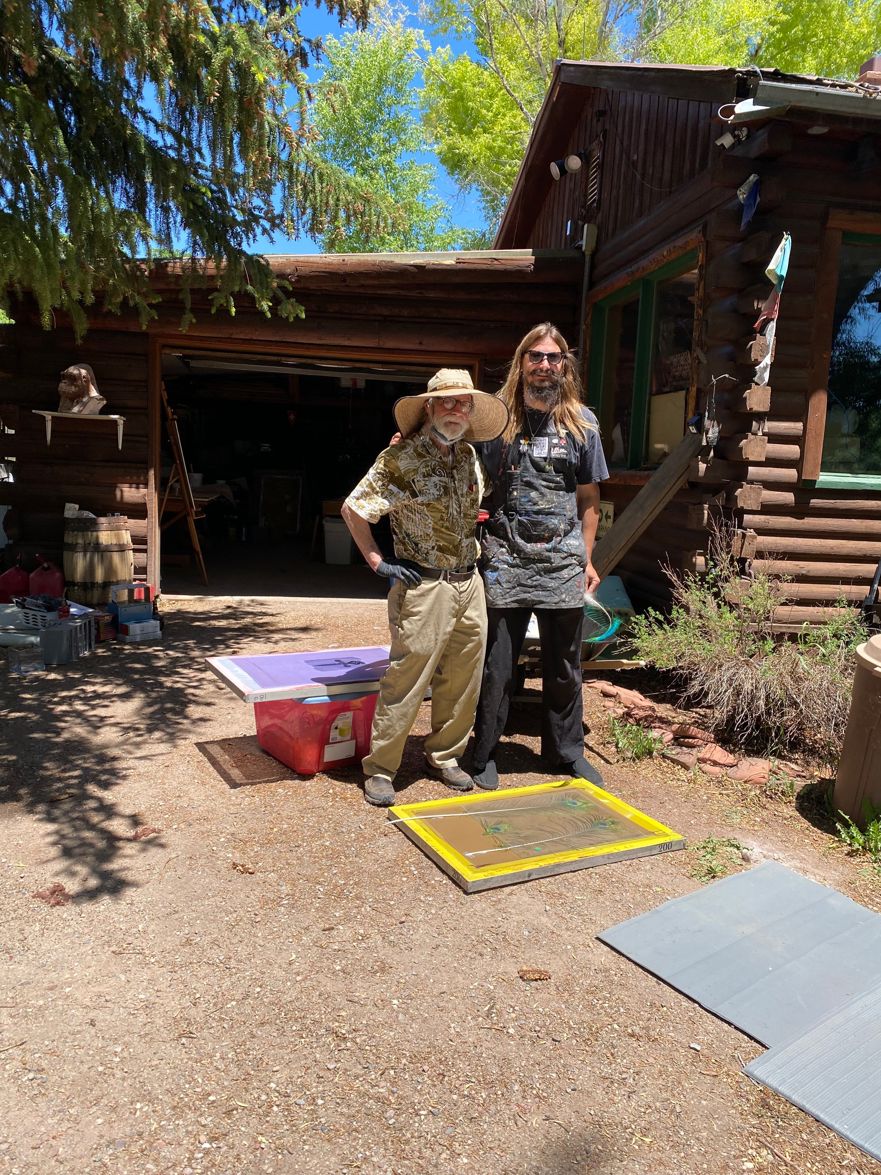 Original Gonzo Symbol Silkscreen Print made at Owl Farm