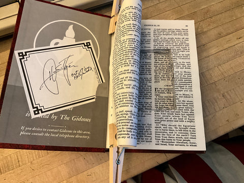 Gonzo Bible — King James Bible with HST Gonzo symbol, shipped from Owl Farm. (The Image is the inspiration, not actual product) actual photo to come