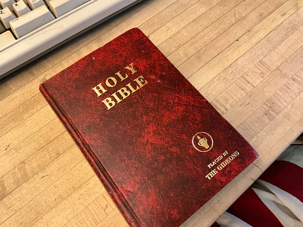 Gonzo Bible — regular King James Bible with HST Gonzo sympbol. (The Im ...