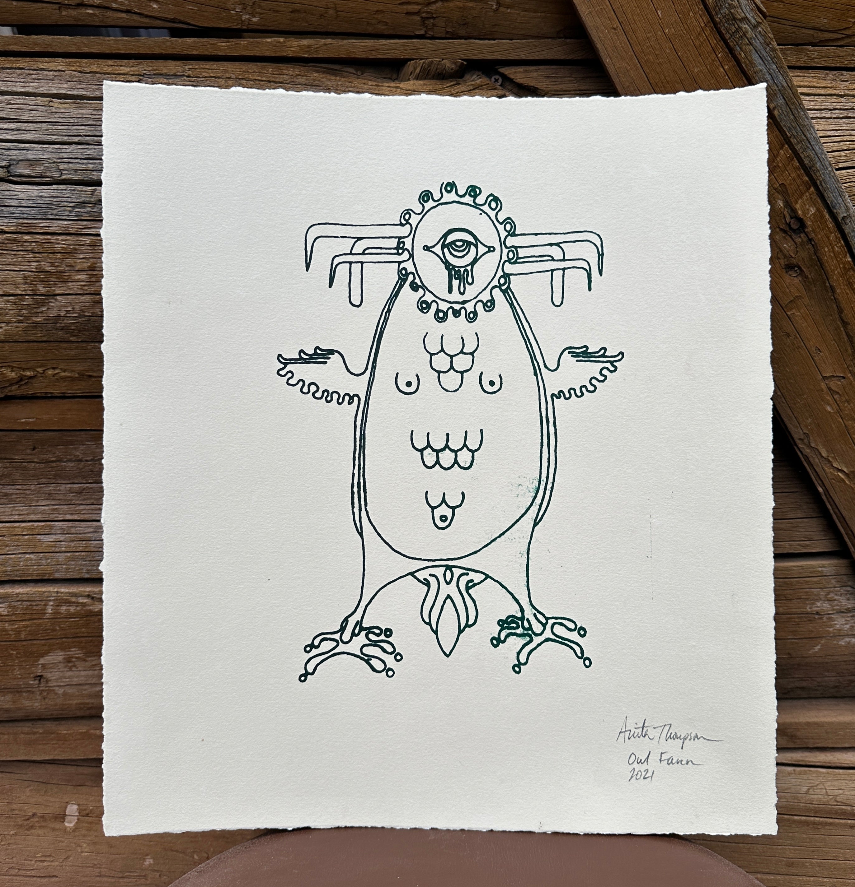 Original 'Mescalito' Silkscreen Print made at Owl Farm