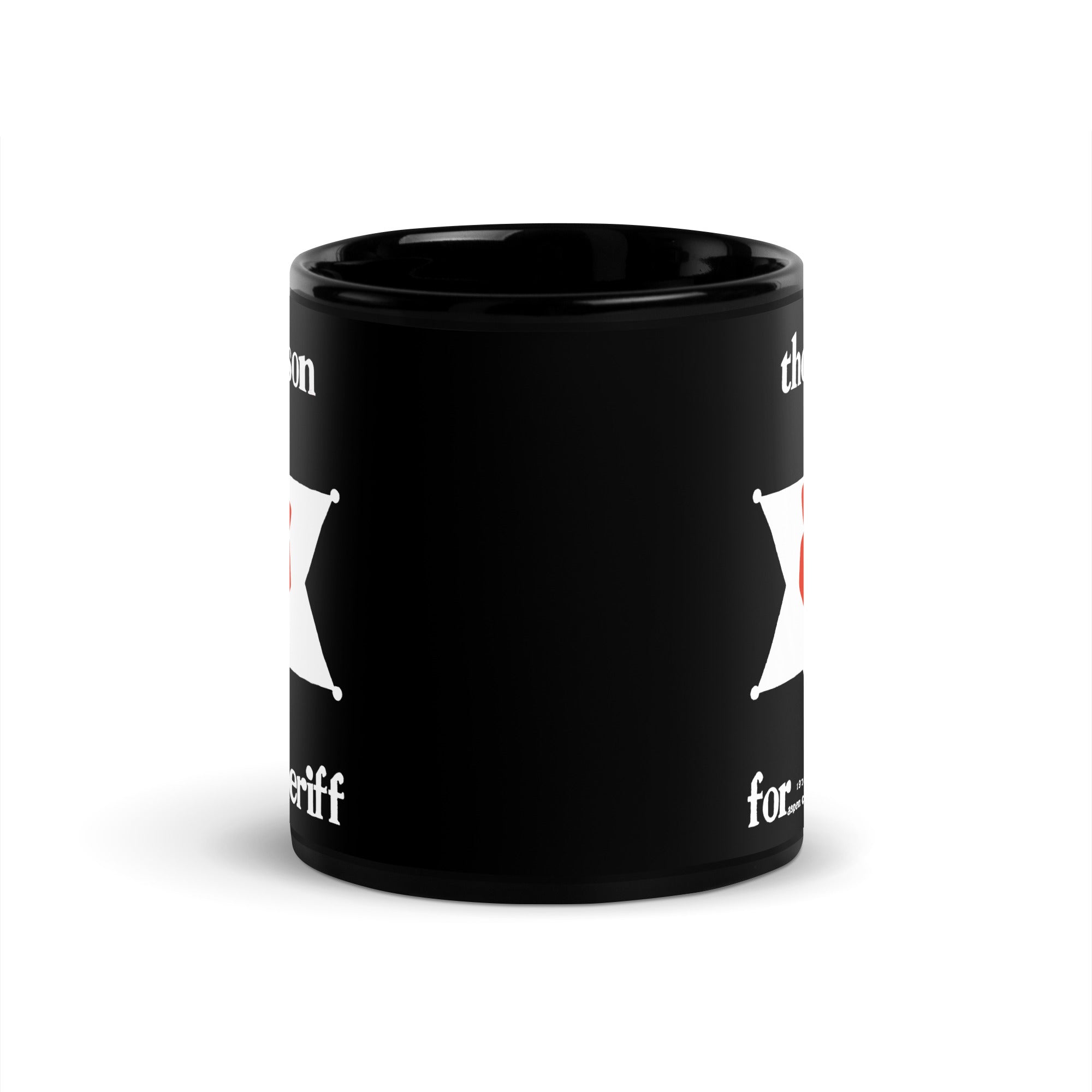 Thompson for Sheriff Black Mug (Various Sizes)