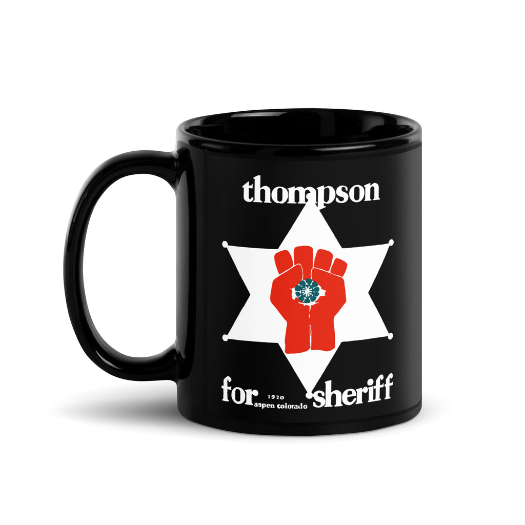 Thompson for Sheriff Black Mug (Various Sizes)
