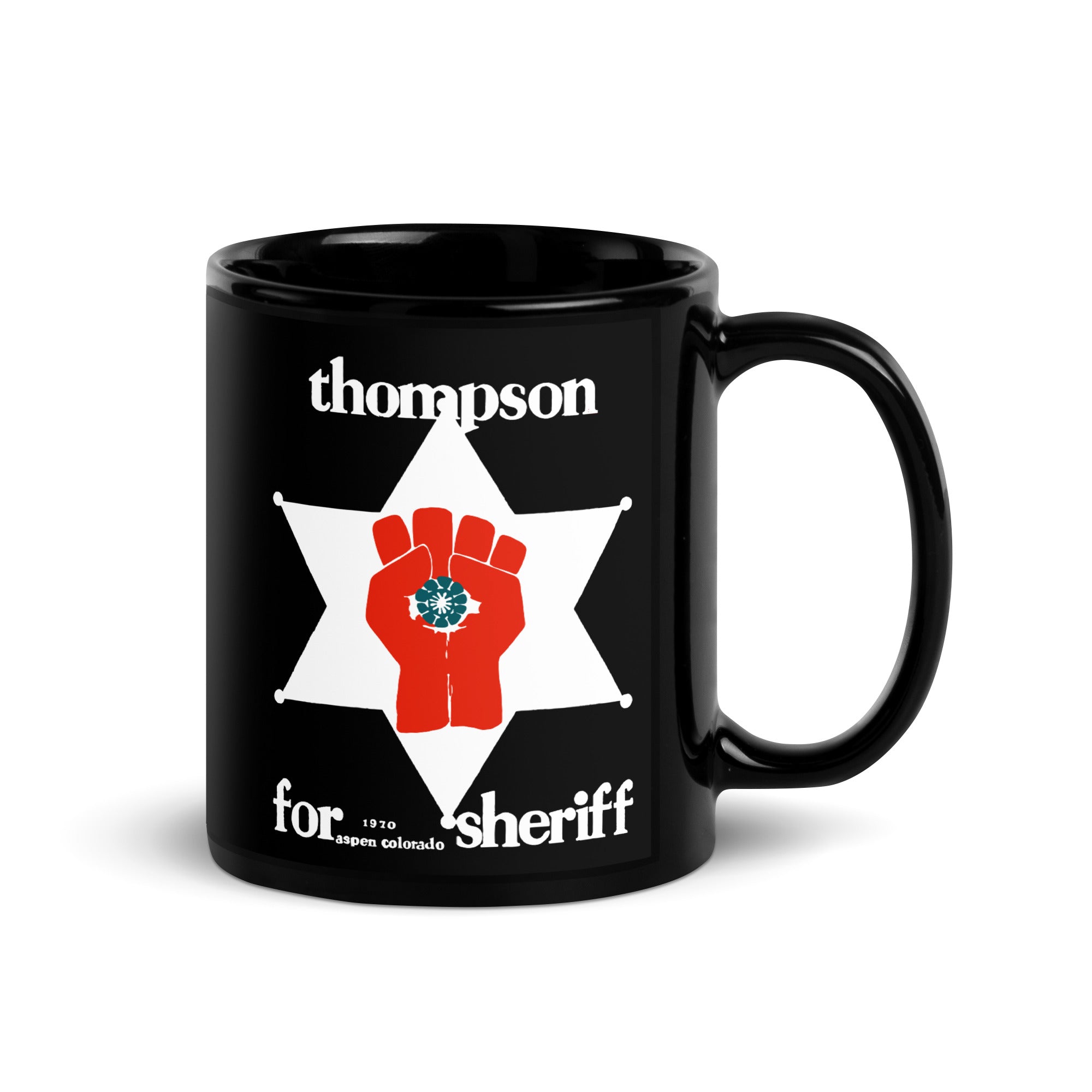 Thompson for Sheriff Black Mug (Various Sizes)