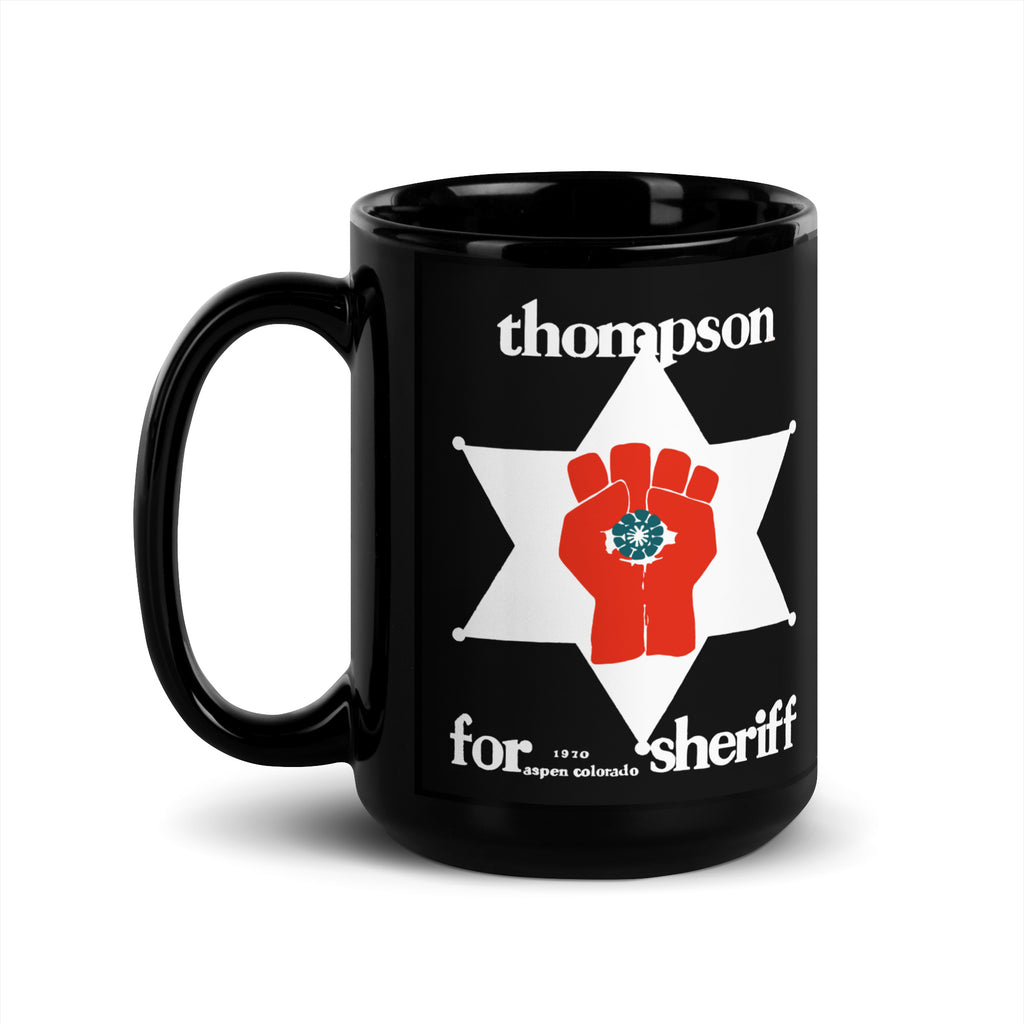 Thompson for Sheriff Black Mug (Various Sizes)