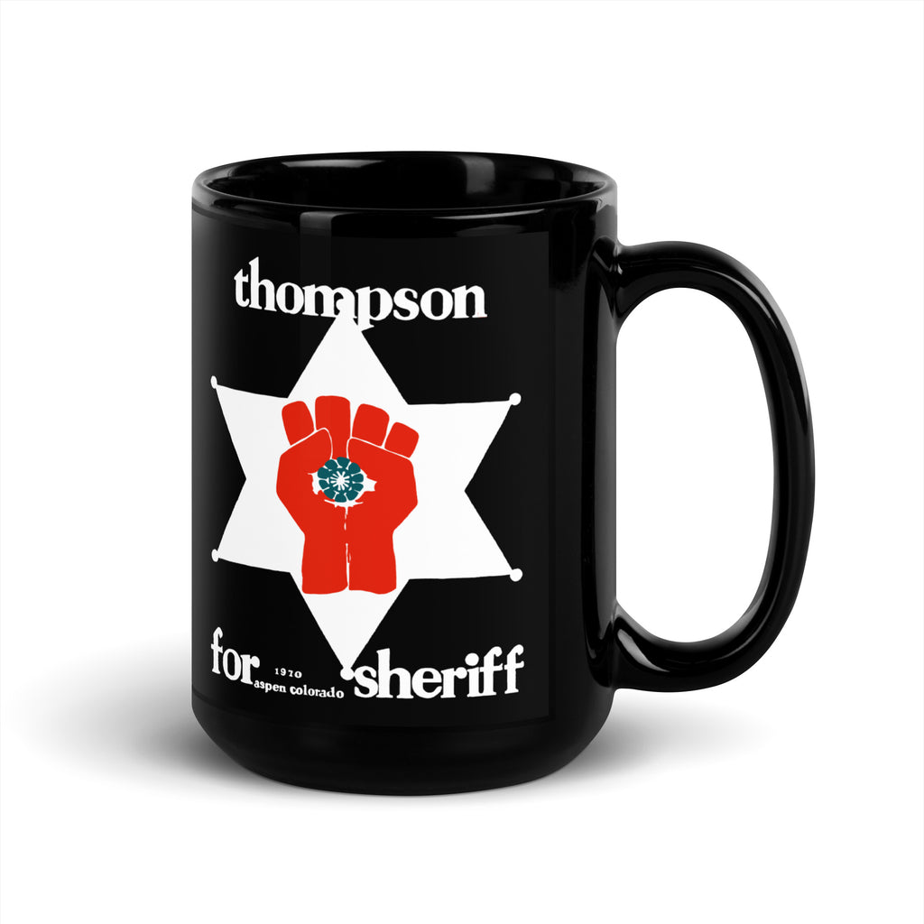 Thompson for Sheriff Black Mug (Various Sizes)