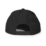 Embroidered Gonzo Flat Brim Snapback (Black on Black)