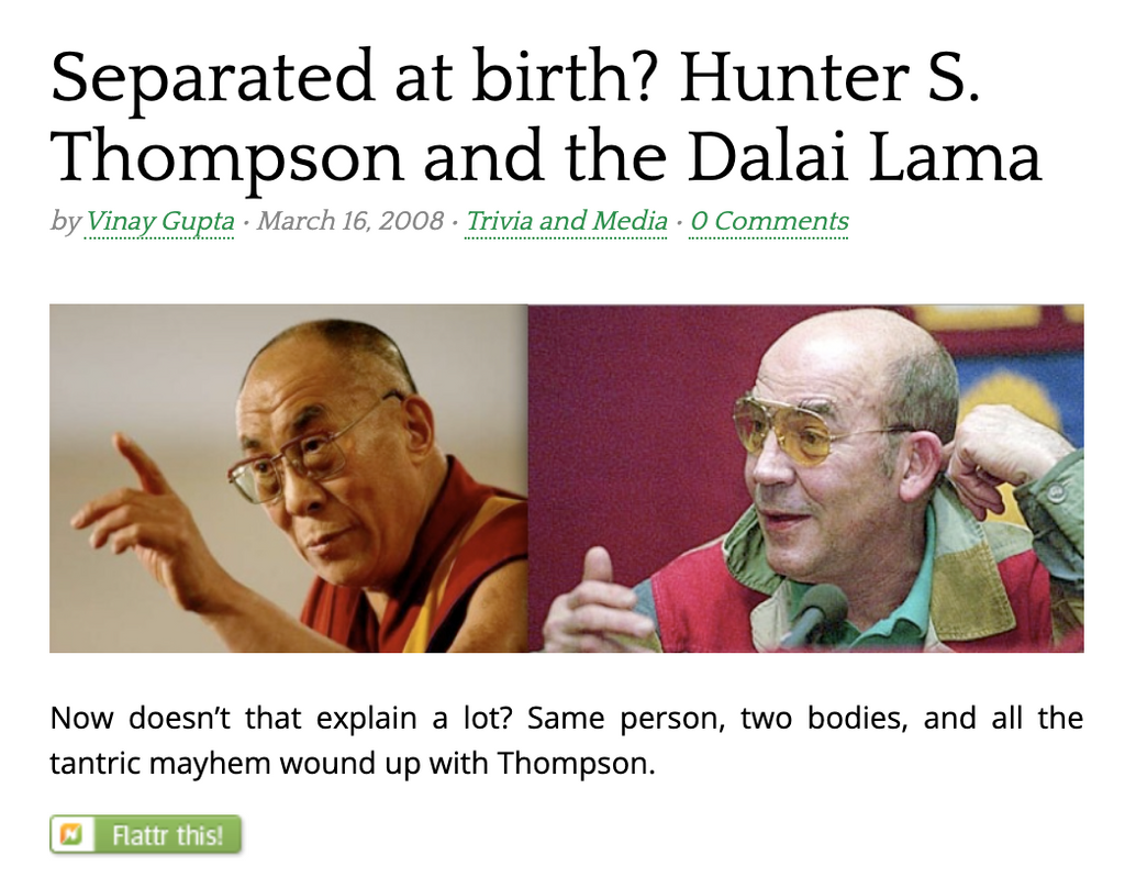 The "Gonzo Buddha" Maroon and Saffron Colored Tee: Fundraiser for Tibetan Monks