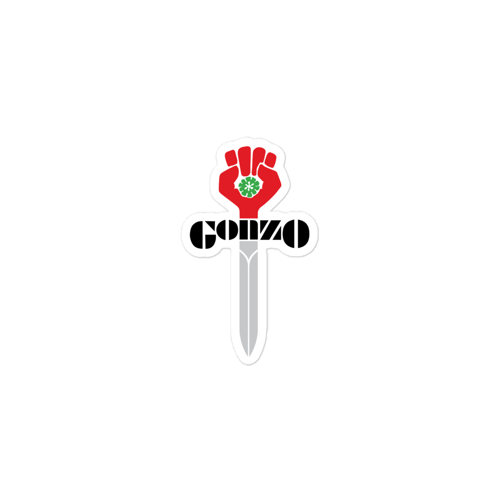 Gonzo Logo Kiss Cut Vinyl Stickers (Various Sizes)