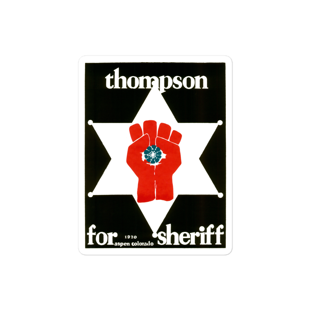 Thompson For Sheriff Kiss Cut Vinyl Sticker (Various Sizes)