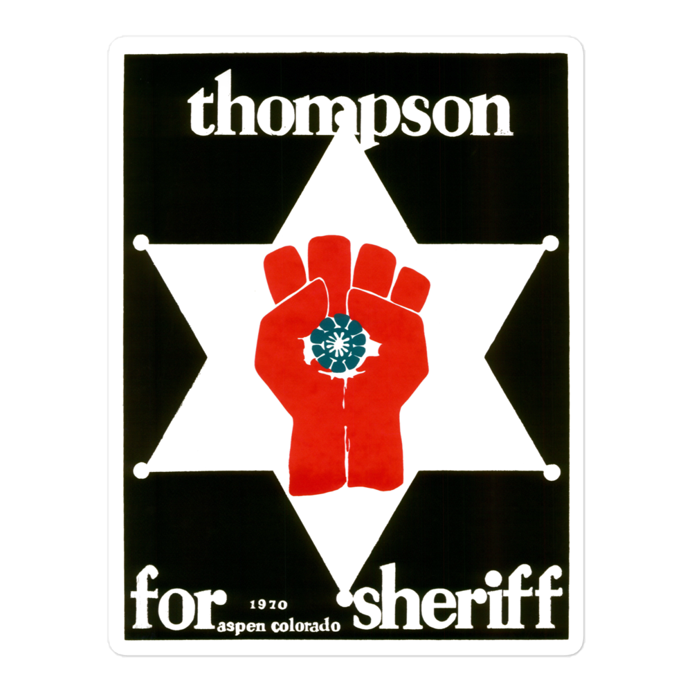 Thompson For Sheriff Kiss Cut Vinyl Sticker (Various Sizes)