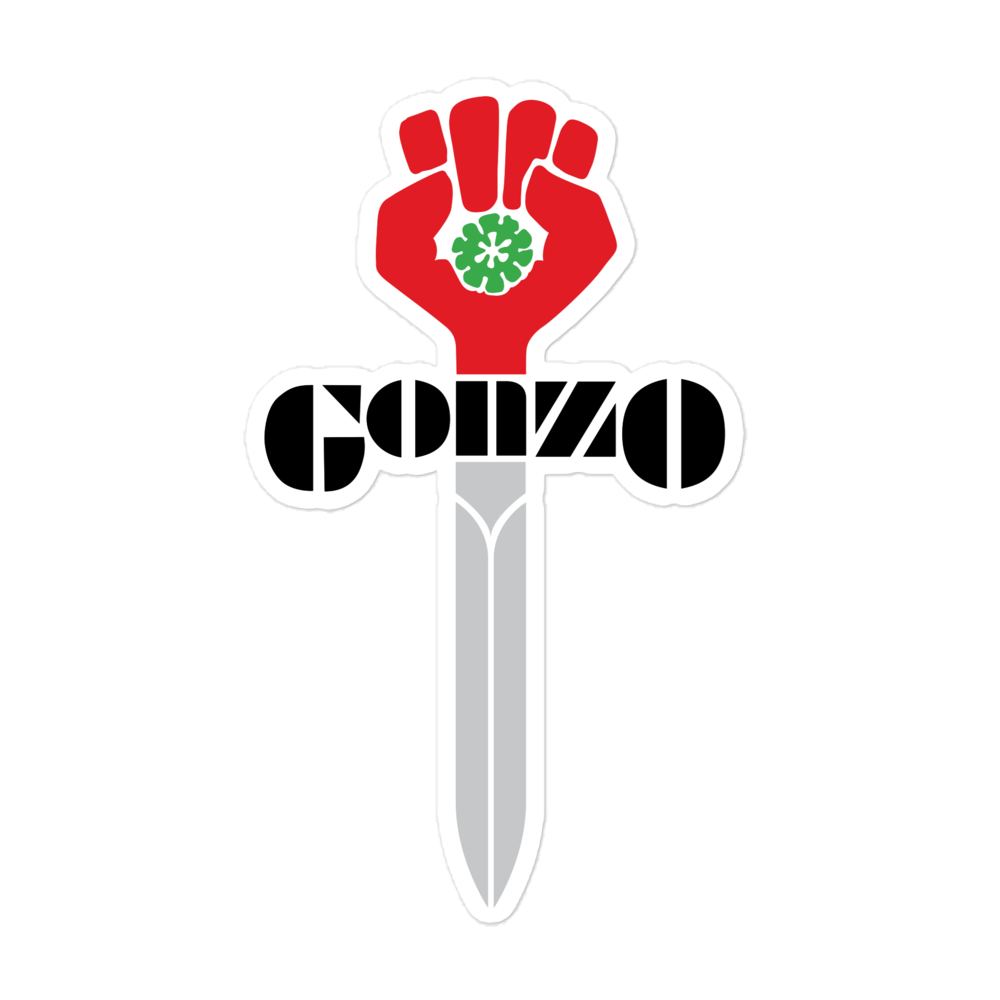 Gonzo Logo Kiss Cut Vinyl Stickers (Various Sizes)