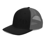 Embroidered "Black on Black" Gonzo Snapback Trucker Cap