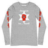 Thompson For Sheriff - Long Sleeve Tee with Gonzo Fist of sleeves