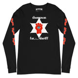 Thompson For Sheriff - Long Sleeve Tee with Gonzo Fist of sleeves