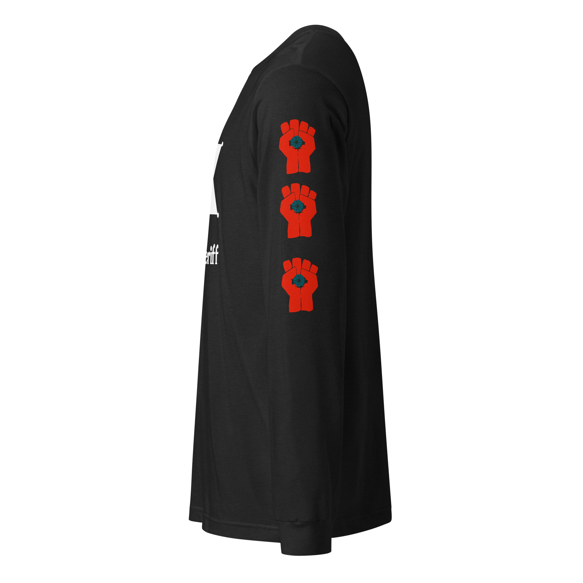 Thompson For Sheriff - Long Sleeve Tee with Gonzo Fist on sleeves