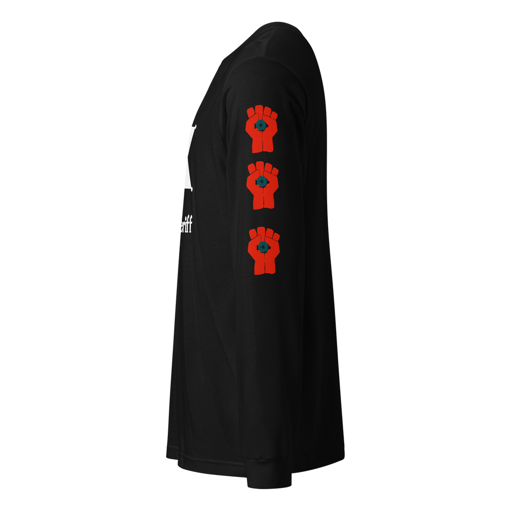 Thompson For Sheriff - Long Sleeve Tee with Gonzo Fist on sleeves