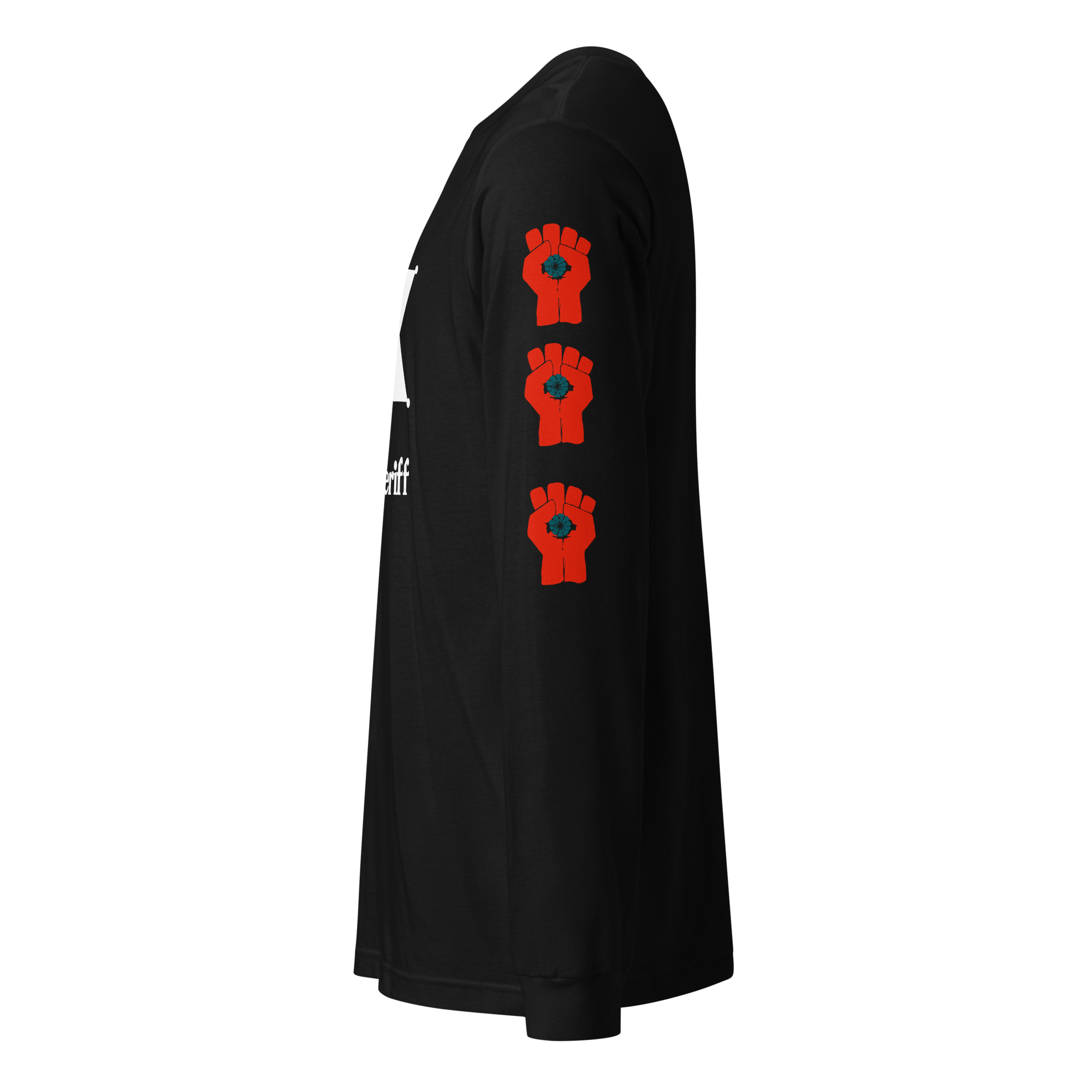 Thompson For Sheriff - Long Sleeve Tee with Gonzo Fist on sleeves