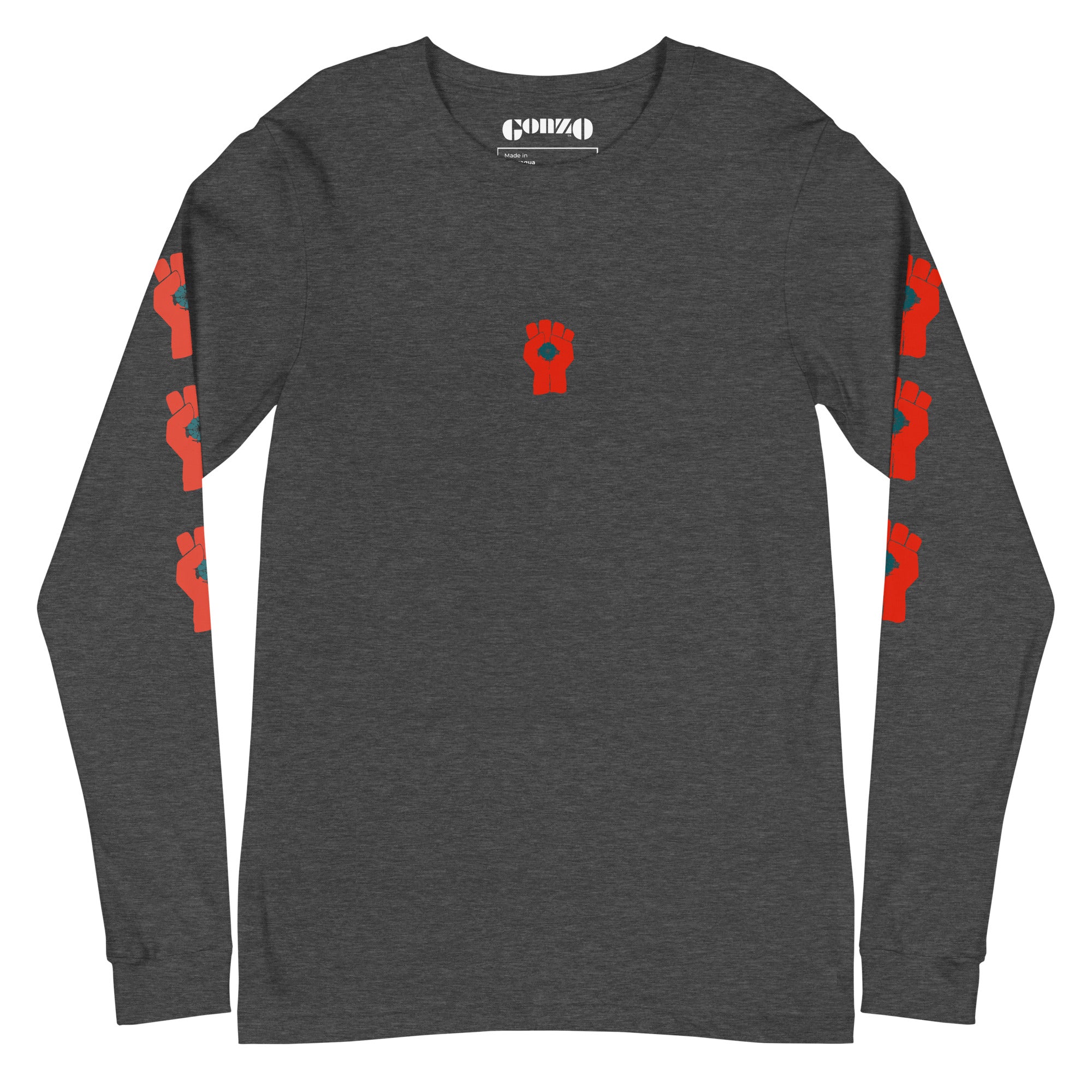 Gonzo Fist, Heart-Chakra, Long Sleeve Tee