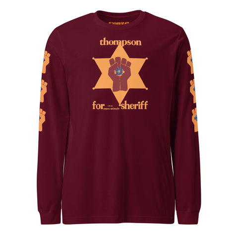 The "Gonzo Buddha" Maroon and Saffron Colored Tee: Fundraiser for Tibetan Monks