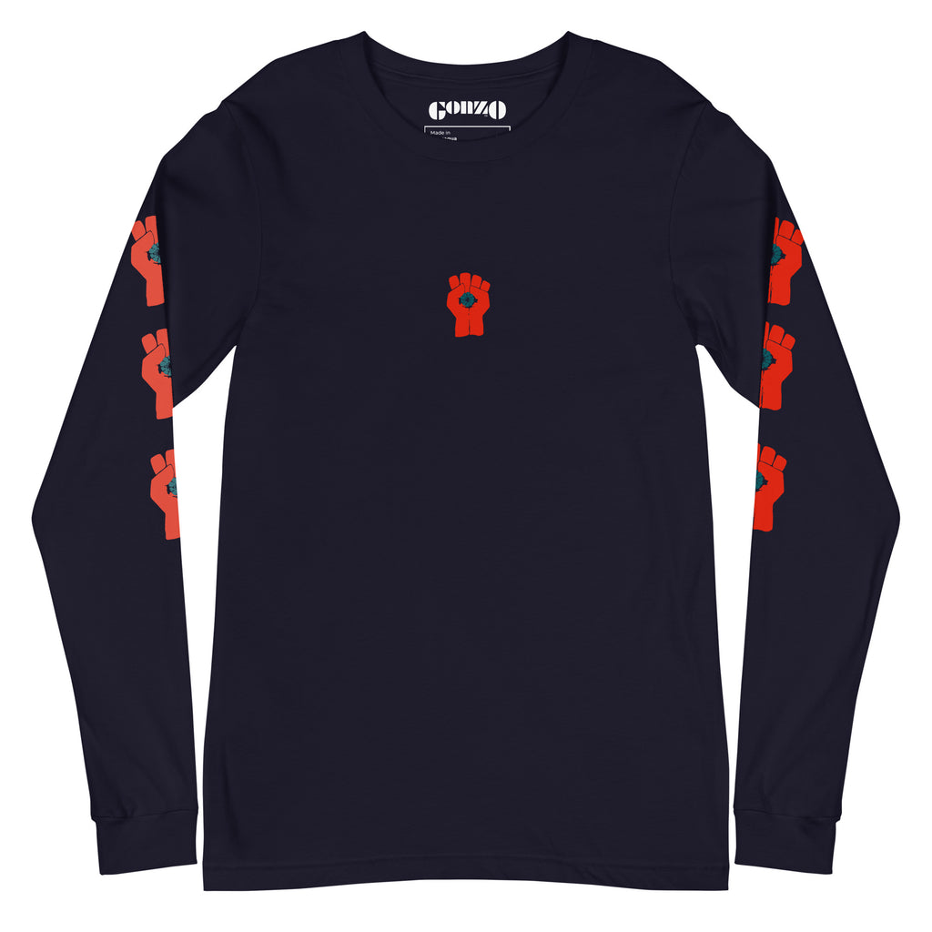 Gonzo Fist, Heart-Chakra, Long Sleeve Tee
