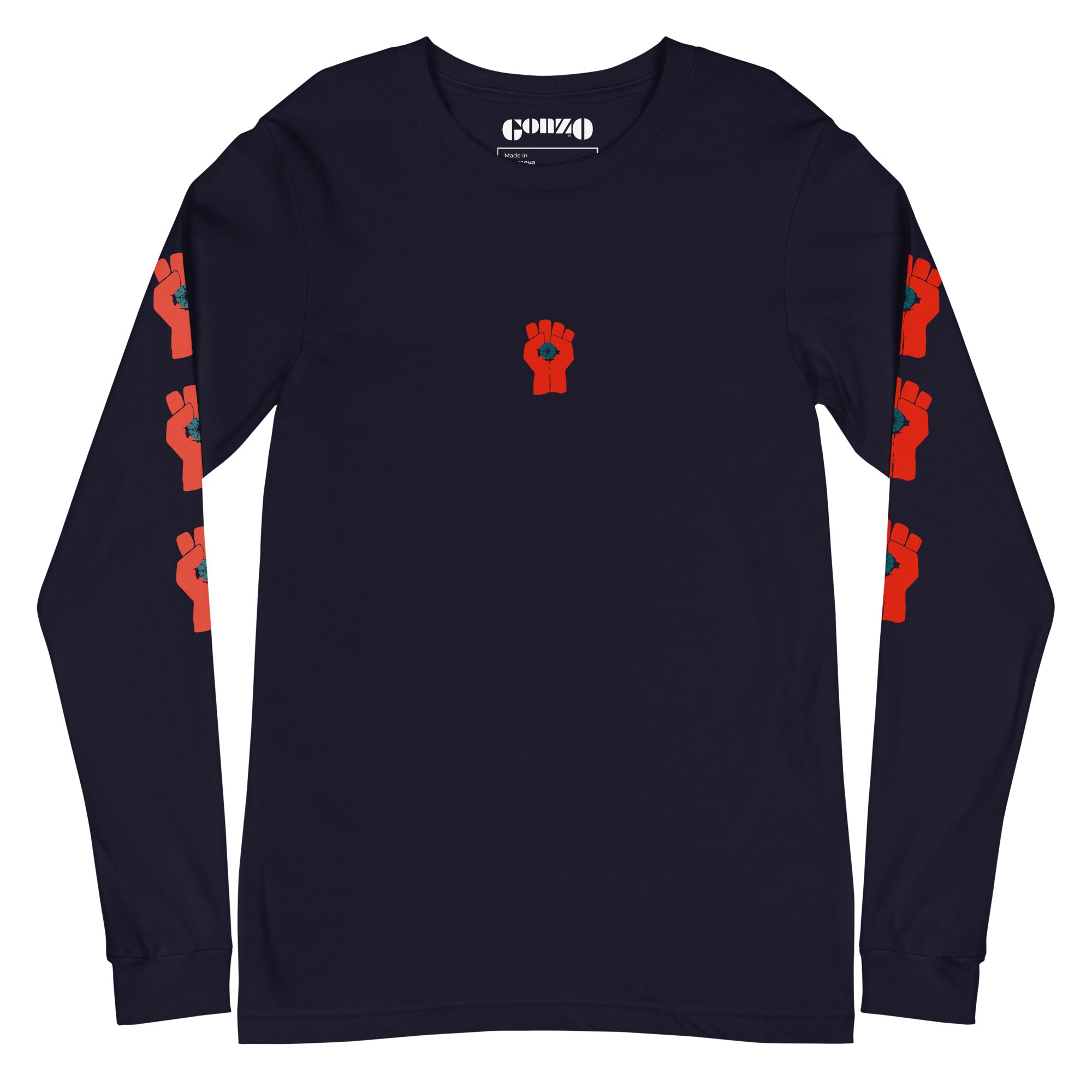 Gonzo Fist, Heart-Chakra, Long Sleeve Tee