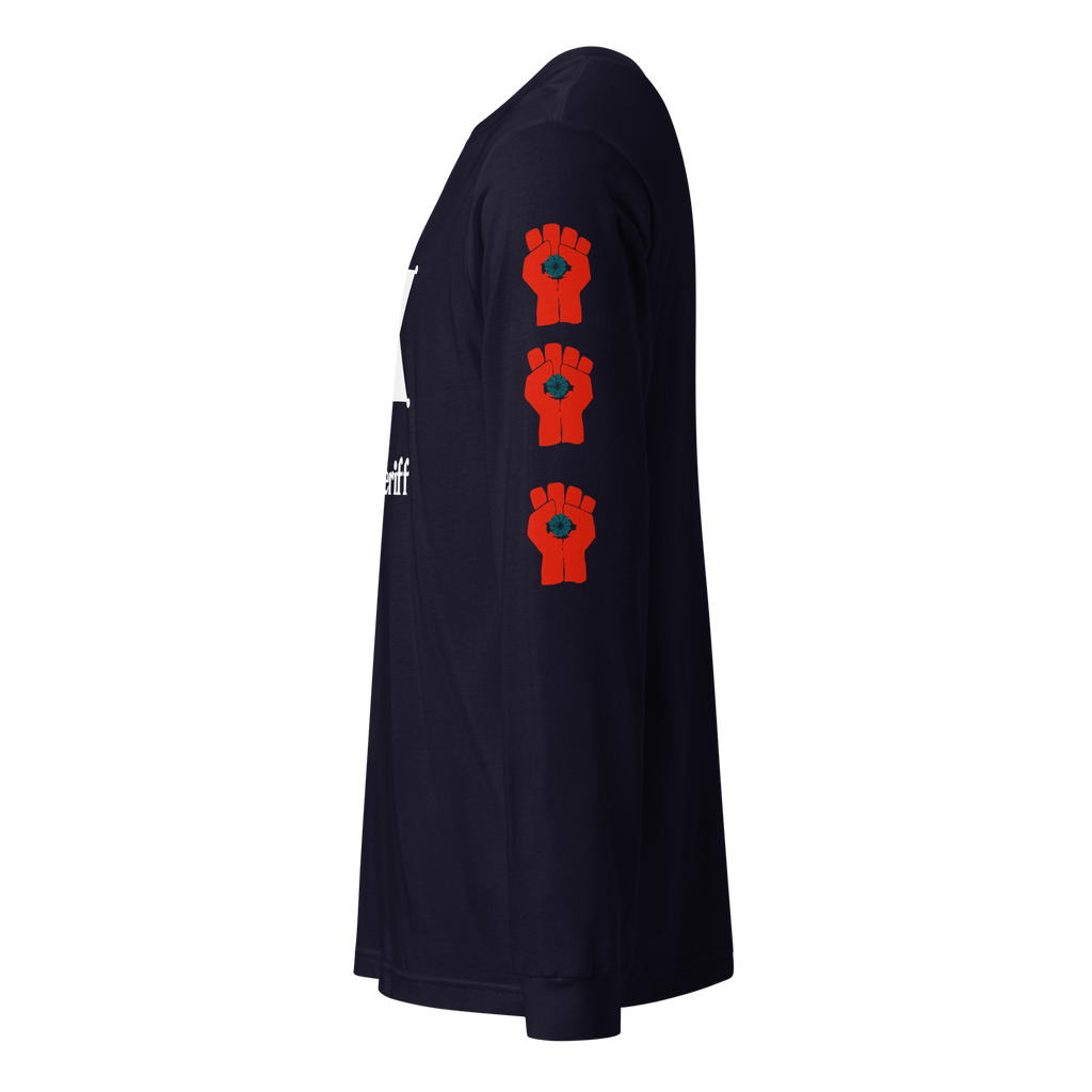 Thompson For Sheriff - Long Sleeve Tee with Gonzo Fist on sleeves