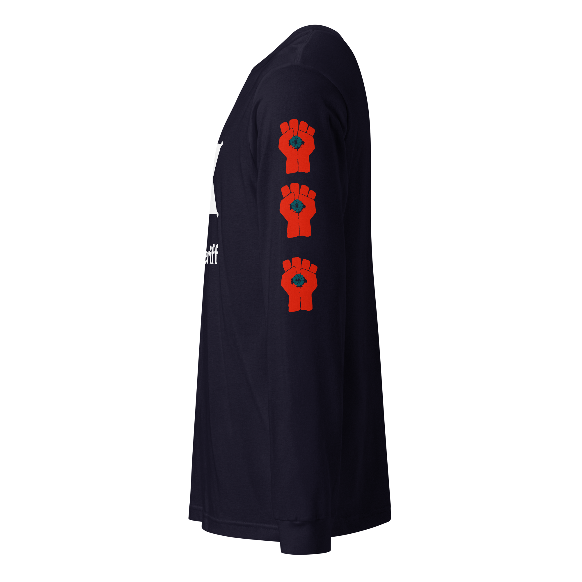 Thompson For Sheriff - Long Sleeve Tee with Gonzo Fist on sleeves