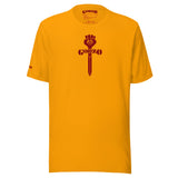 The "Gonzo Buddha" Maroon and Saffron Colored Tee: Fundraiser for Tibetan Monks