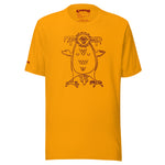 The "Gonzo Buddha" Maroon and Saffron Colored Tee: Fundraiser for Tibetan Monks