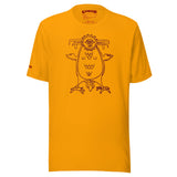 The "Gonzo Buddha" Maroon and Saffron Colored Tee: Fundraiser for Tibetan Monks