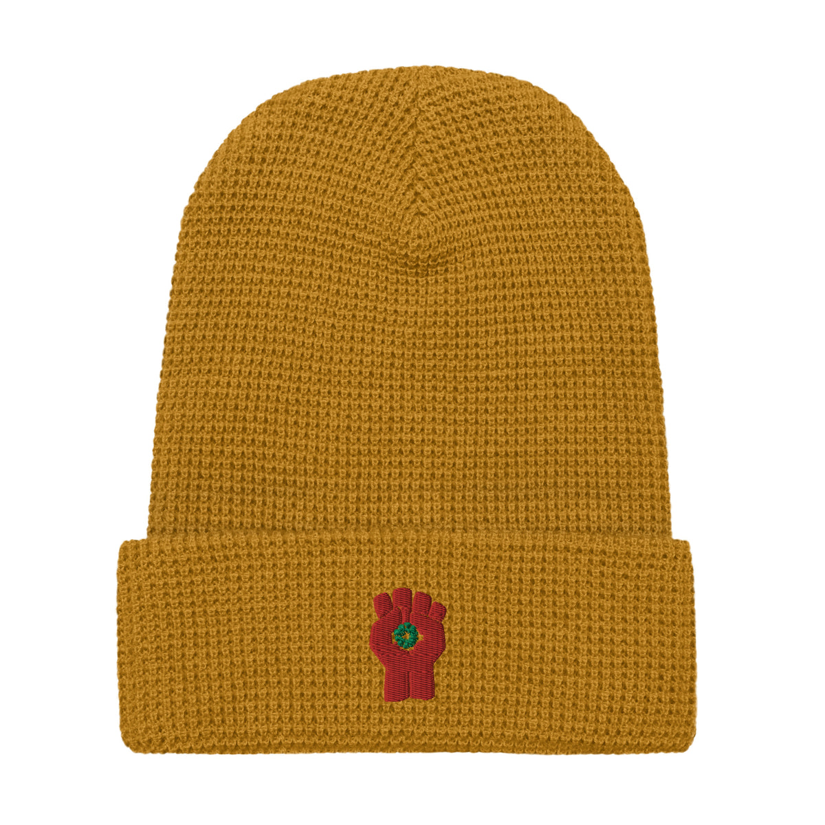 Hunter Waffle Cuff Beanie in White Willow FREE PEOPLE - Winnie Waffle Cuff Beanie - 2 Colors! main image 4