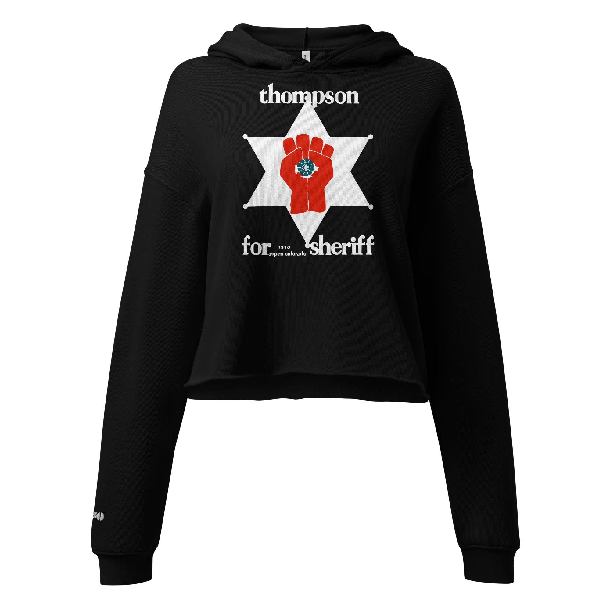 Thompson For Sheriff Crop Hoodie – Official Hunter S. Thompson