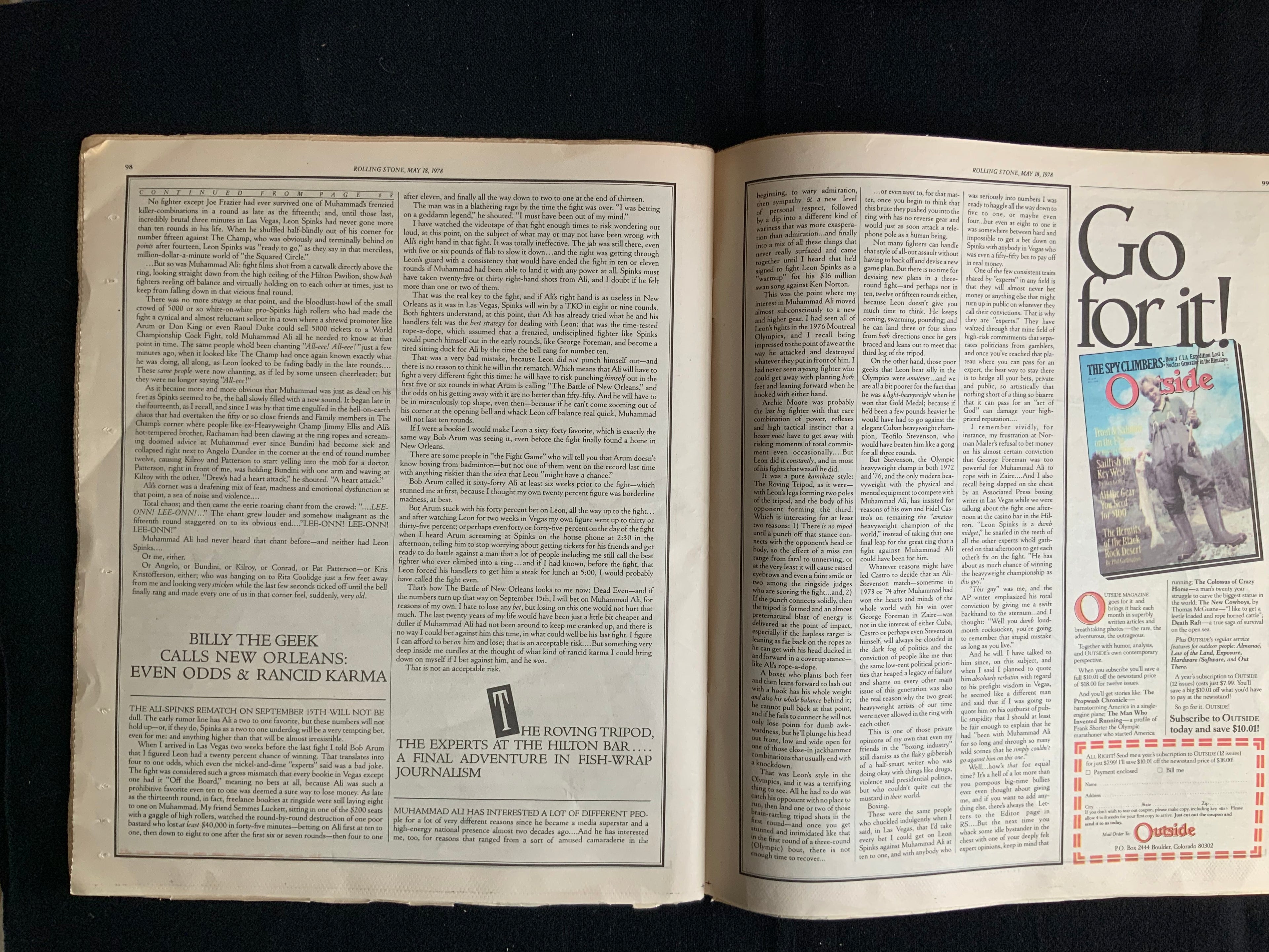 1978 Vintage Rolling Stone #265 Featuring Hunter S. Thompson