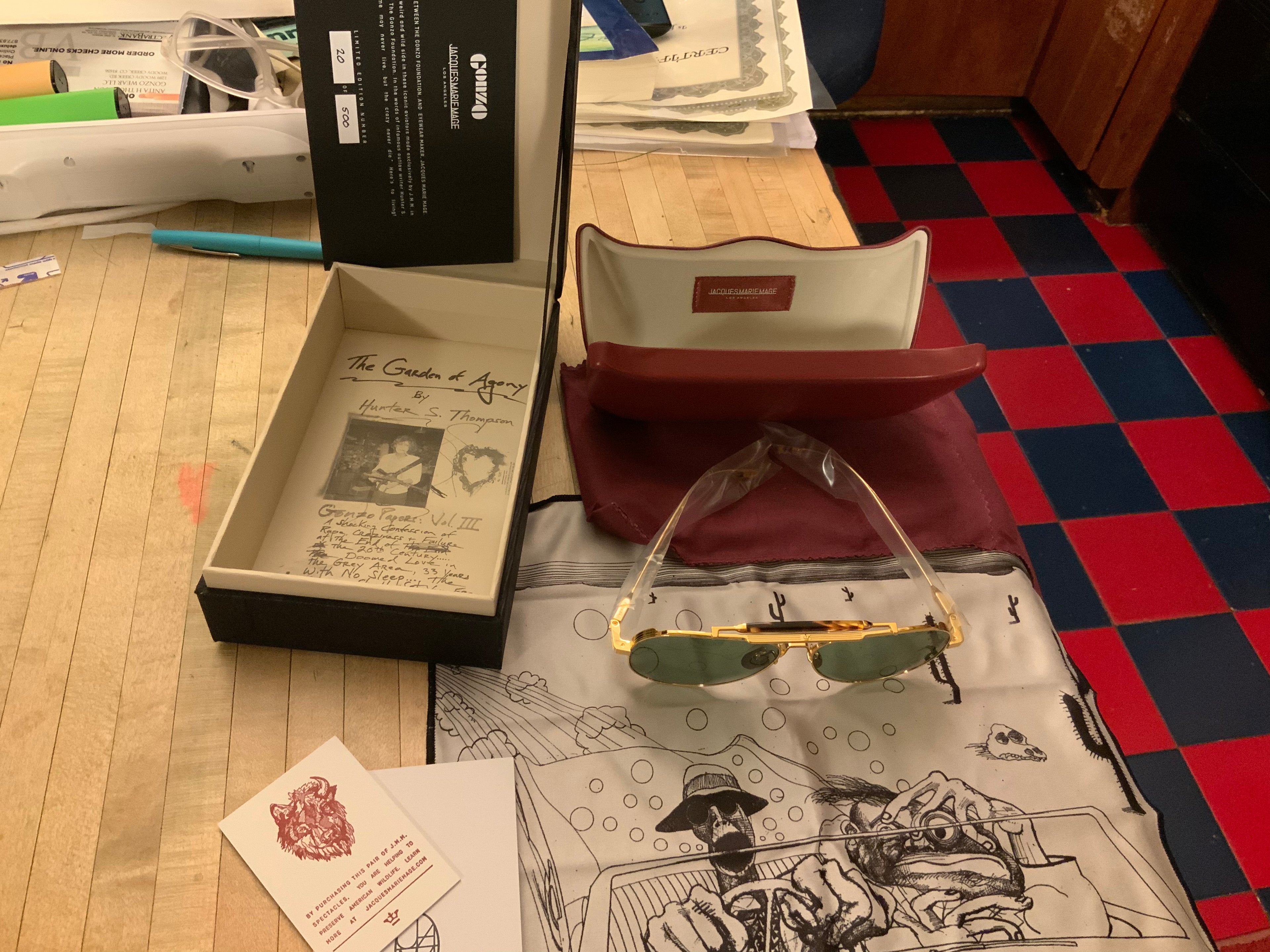 Jaques Marie Mage collaboration Gonzo Luxury sunglasses