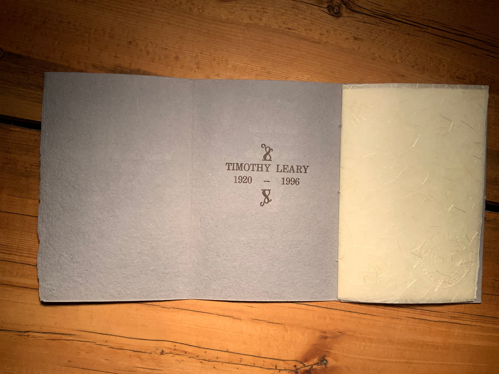 Mistah Leary He Dead -- Handmade paperback limited edition book embossed with Hunter's seal.
