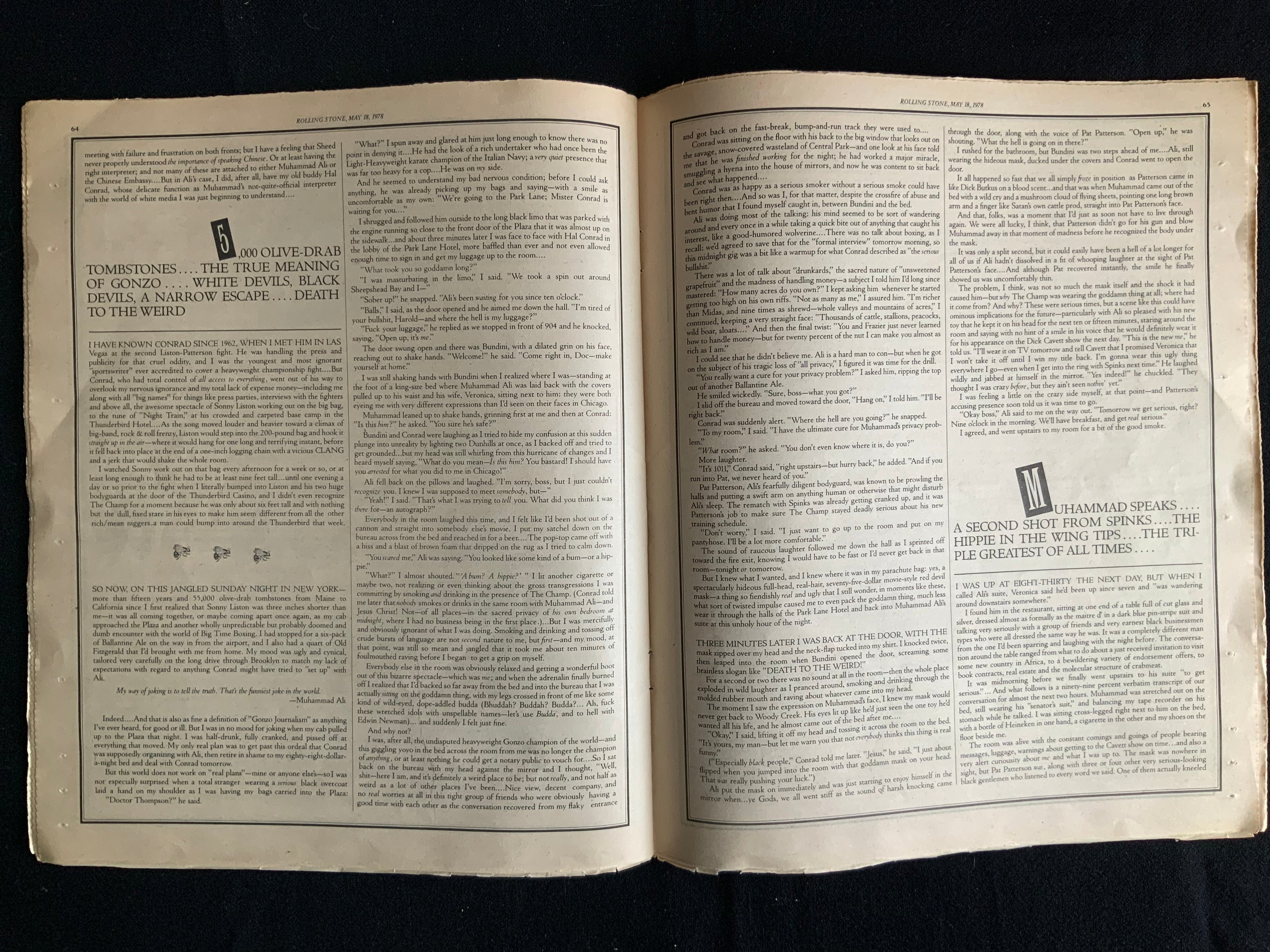 1978 Vintage Rolling Stone #265 Featuring Hunter S. Thompson