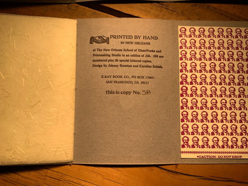 Mistah Leary He Dead -- Handmade paperback limited edition book embossed with Hunter's seal.