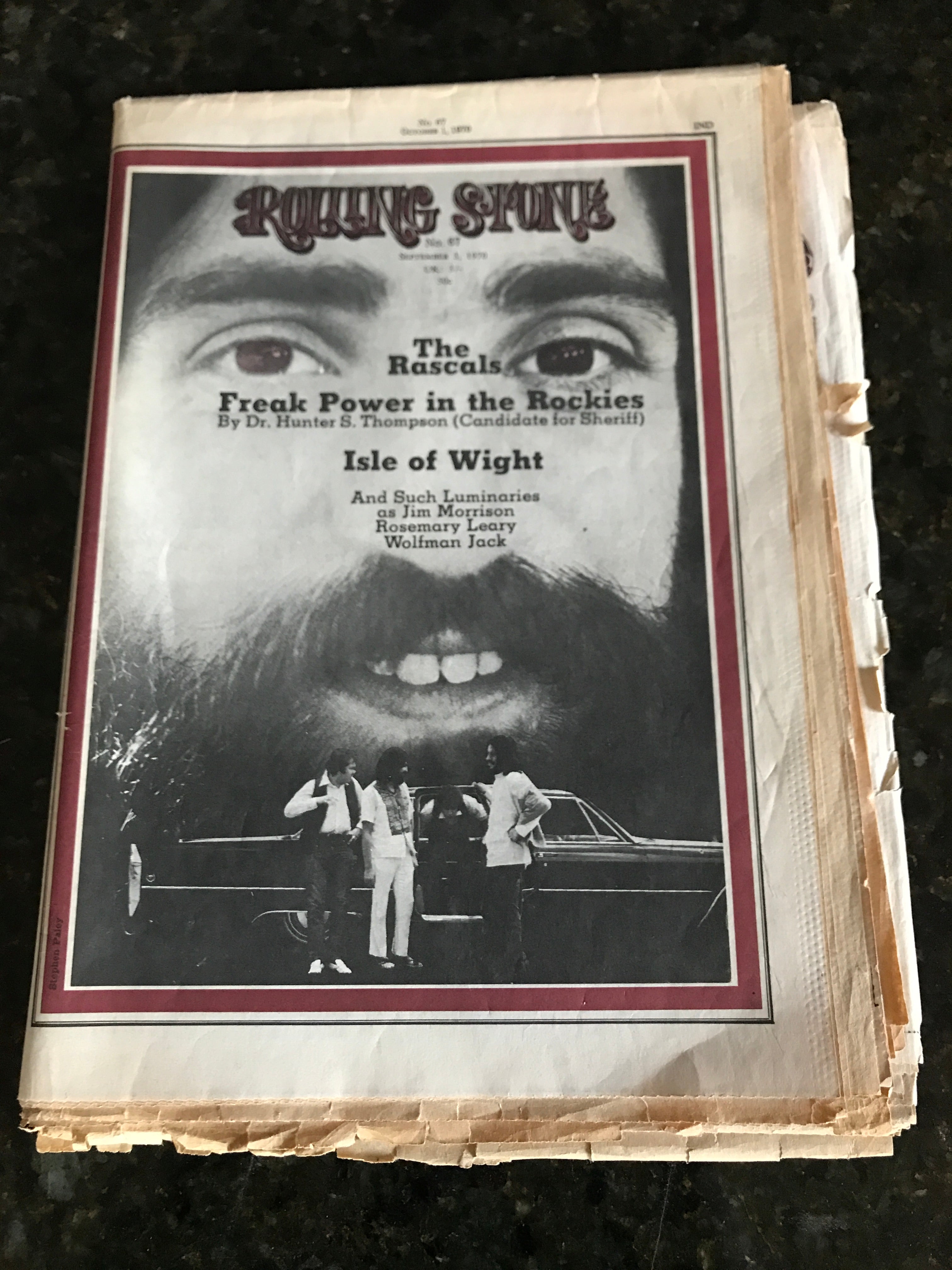 Vintage Rolling Stone Magazine featuring Hunter S. Thompson