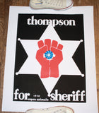 Hunter S. Thompson for sheriff poster 1970