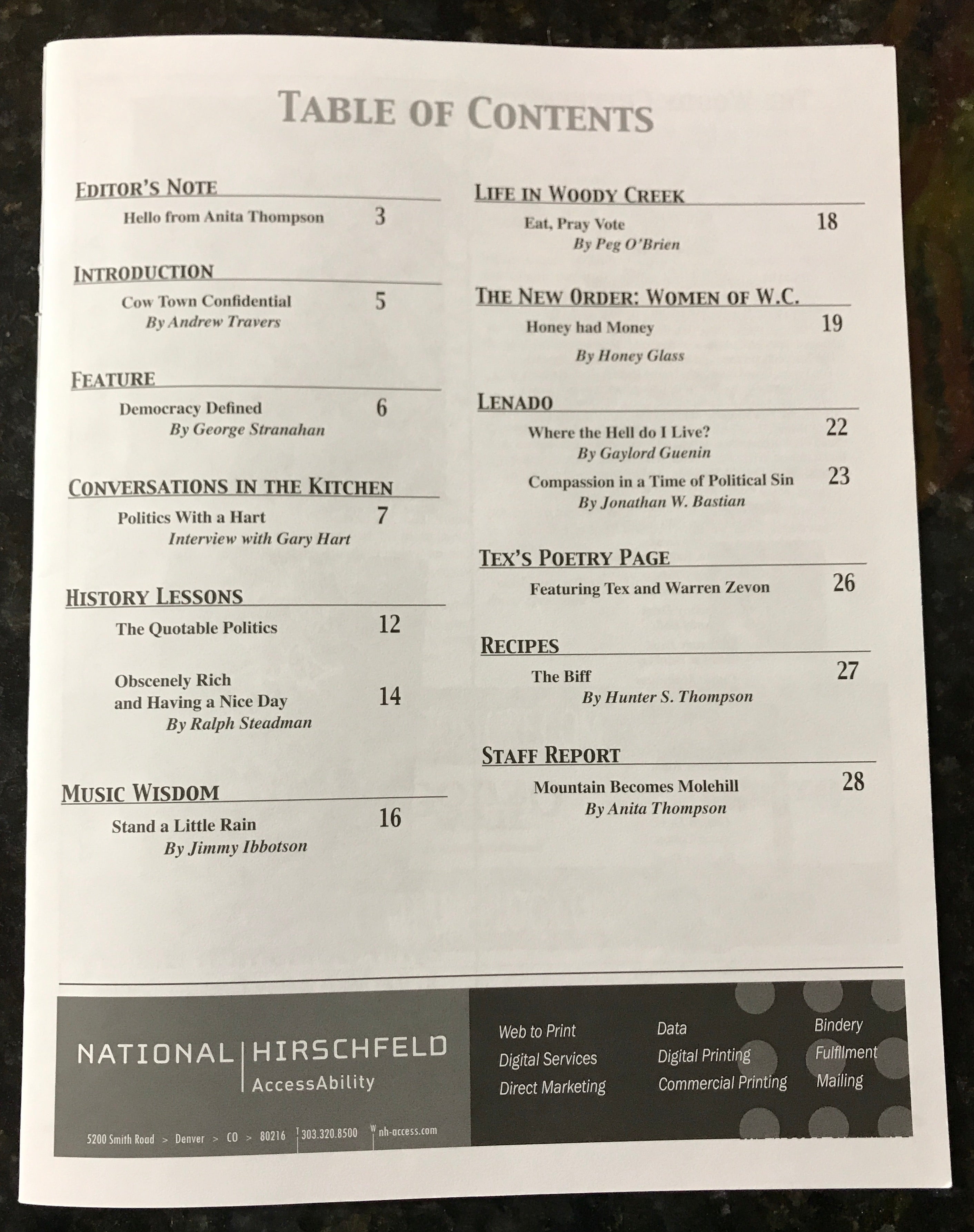 The Woody Creeker Magazine 2008