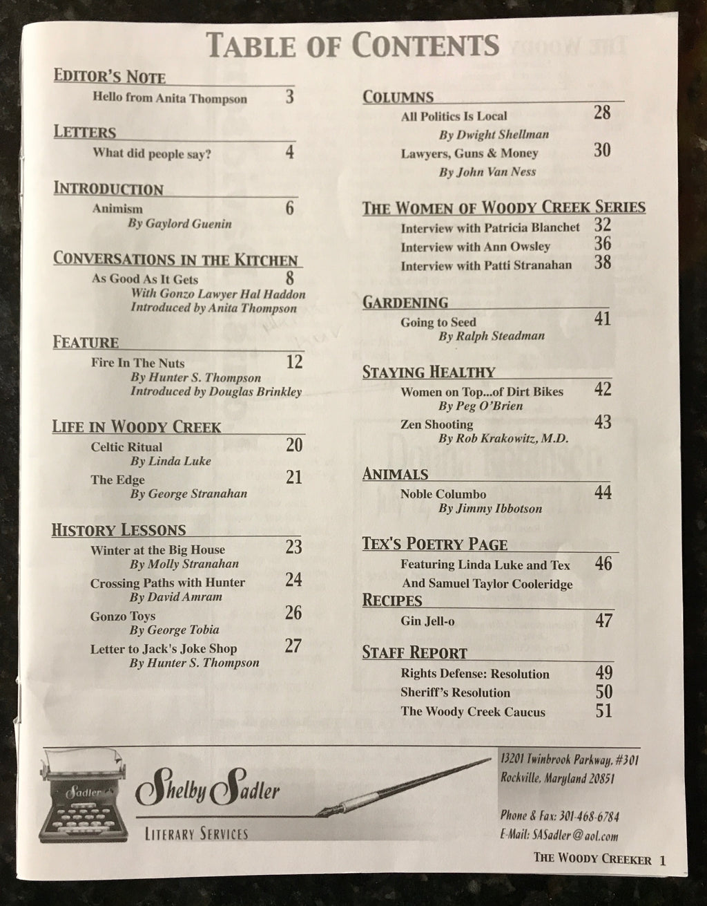 The Woody Creeker Magazine 2006